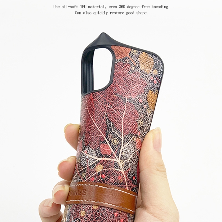 For iPhone 11 Pro Max TJ KINGS Late Autumn Series Shockproof TPU + Embossing PU Case(Red) For iPhone 11 Pro Max TJ KINGS Late Autumn Series Shockproof TPU + Embossing PU Case(Red)