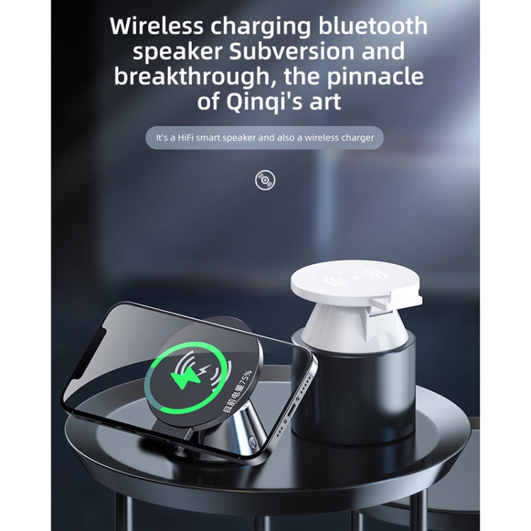 10W Multifunctional Universal Horizontal / Vertical Flash Charging Wireless Charger Bluetooth Speaker with USB Interface(Cyan Blue) 10W Multifunctional Universal Horizontal / Vertical Flash Charging Wireless Charger Bluetooth Speaker with USB Interface(Cyan Blue)