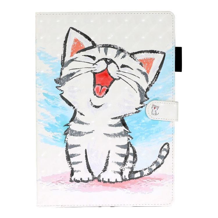 For iPad 5 / 6 / 7 / 8 3D Embossing Pattern Horizontal Flip Leather Case with Holder & Card Slots & Wallet(Cat) For iPad 5 / 6 / 7 / 8 3D Embossing Pattern Horizontal Flip Leather Case with Holder & Card Slots & Wallet(Cat)