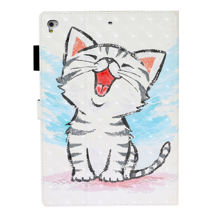 For iPad 5 / 6 / 7 / 8 3D Embossing Pattern Horizontal Flip Leather Case with Holder & Card Slots & Wallet(Cat) For iPad 5 / 6 / 7 / 8 3D Embossing Pattern Horizontal Flip Leather Case with Holder & Card Slots & Wallet(Cat)