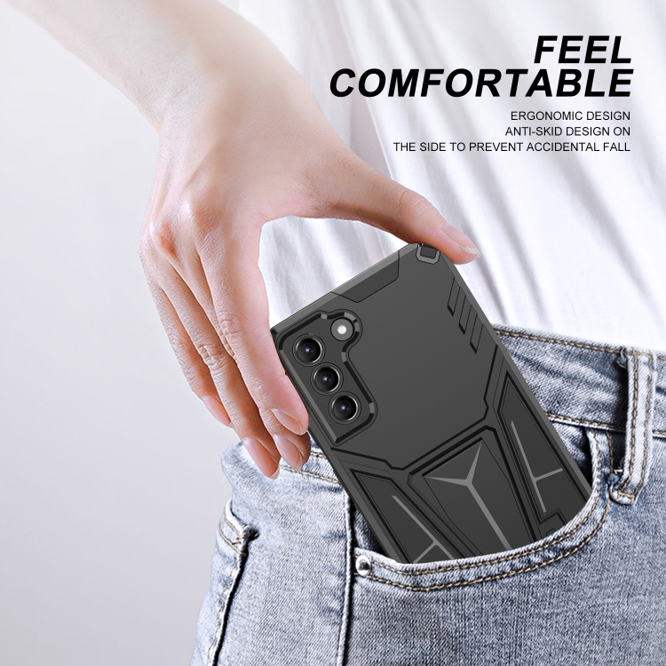 For Samsung Galaxy S21 5G Super V Armor PC + TPU Shockproof Case with Invisible Holder(Black) For Samsung Galaxy S21 5G Super V Armor PC + TPU Shockproof Case with Invisible Holder(Black)
