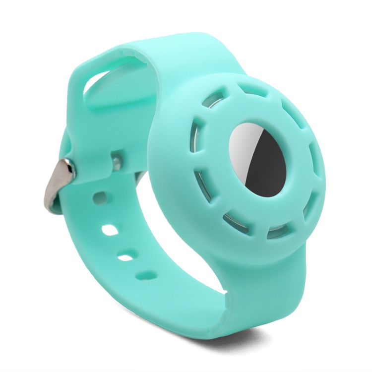 Anti-scratch Shockproof Silicone Bracelet Strap Protective Cover Case For AirTag(Mint Blue) Anti-scratch Shockproof Silicone Bracelet Strap Protective Cover Case For AirTag(Mint Blue)