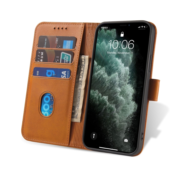 For iPhone 13 mini Calf Texture Buckle Horizontal Flip Leather Case with Holder & Card Slots & Wallet (Khaki) For iPhone 13 mini Calf Texture Buckle Horizontal Flip Leather Case with Holder & Card Slots & Wallet (Khaki)