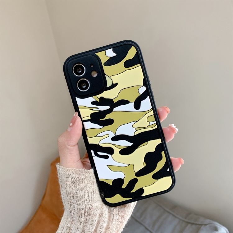 For iPhone 11 Camouflage Clouds Embossed Skin Feel Silicone Shockproof Case (Yellow) For iPhone 11 Camouflage Clouds Embossed Skin Feel Silicone Shockproof Case (Yellow)