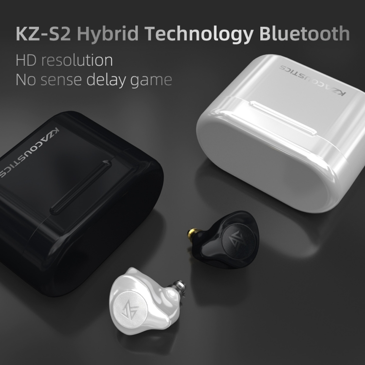 KZ S2 1DD+1BA Hybrid Technology Wireless Bluetooth Sports In-ear TWS Earphone(White) KZ S2 1DD+1BA Hybrid Technology Wireless Bluetooth Sports In-ear TWS Earphone(White)