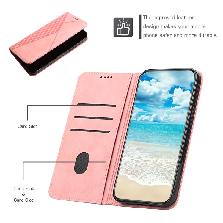 For iPhone 11 Pro Max Diamond Pattern Splicing Skin Feel Magnetic Horizontal Flip Leather Case with Card Slots & Holder & Wallet (Rose Gold) For iPhone 11 Pro Max Diamond Pattern Splicing Skin Feel Magnetic Horizontal Flip Leather Case with Card Slots & Holder & Wallet (Rose Gold)