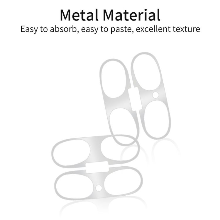 For Beats Studio Buds Wireless Bluetooth Earphone Magic Sound Metal Protective Sticker(Silver) For Beats Studio Buds Wireless Bluetooth Earphone Magic Sound Metal Protective Sticker(Silver)
