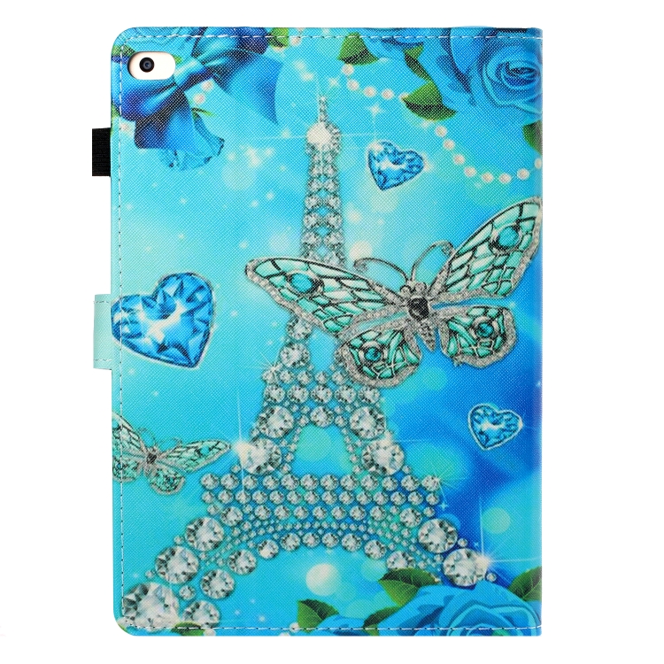 For iPad Air / Air 2 / iPad 9.7 Colored Drawing Horizontal Flip PU Leather Case with Holder & Card Slot & Sleep / Wake-up Function(Butterfly Tower) For iPad Air / Air 2 / iPad 9.7 Colored Drawing Horizontal Flip PU Leather Case with Holder & Card Slot & Sleep / Wake-up Function(Butterfly Tower)