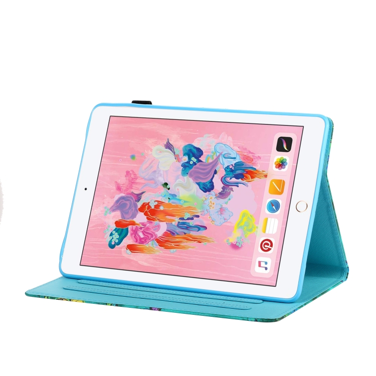 For iPad Air / Air 2 / iPad 9.7 Colored Drawing Horizontal Flip PU Leather Case with Holder & Card Slot & Sleep / Wake-up Function(Butterfly Tower) For iPad Air / Air 2 / iPad 9.7 Colored Drawing Horizontal Flip PU Leather Case with Holder & Card Slot & Sleep / Wake-up Function(Butterfly Tower)