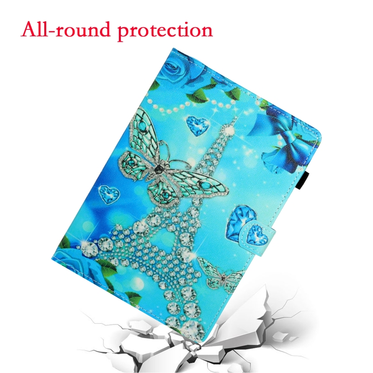 For iPad Air / Air 2 / iPad 9.7 Colored Drawing Horizontal Flip PU Leather Case with Holder & Card Slot & Sleep / Wake-up Function(Butterfly Tower) For iPad Air / Air 2 / iPad 9.7 Colored Drawing Horizontal Flip PU Leather Case with Holder & Card Slot & Sleep / Wake-up Function(Butterfly Tower)