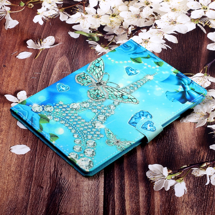 For iPad Air / Air 2 / iPad 9.7 Colored Drawing Horizontal Flip PU Leather Case with Holder & Card Slot & Sleep / Wake-up Function(Butterfly Tower) For iPad Air / Air 2 / iPad 9.7 Colored Drawing Horizontal Flip PU Leather Case with Holder & Card Slot & Sleep / Wake-up Function(Butterfly Tower)