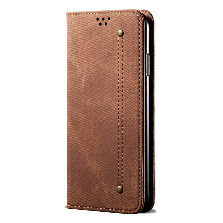 For iPhone 13 mini Denim Texture Casual Style Horizontal Flip Leather Case with Holder & Card Slots & Wallet (Brown) For iPhone 13 mini Denim Texture Casual Style Horizontal Flip Leather Case with Holder & Card Slots & Wallet (Brown)