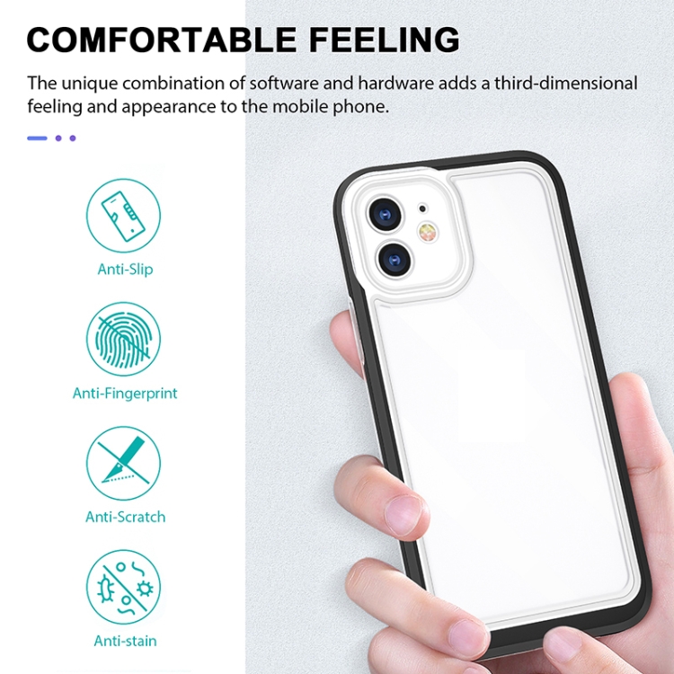 For iPhone 11 Bright Series Clear Acrylic + PC+TPU Shockproof Case (Black) For iPhone 11 Bright Series Clear Acrylic + PC+TPU Shockproof Case (Black)