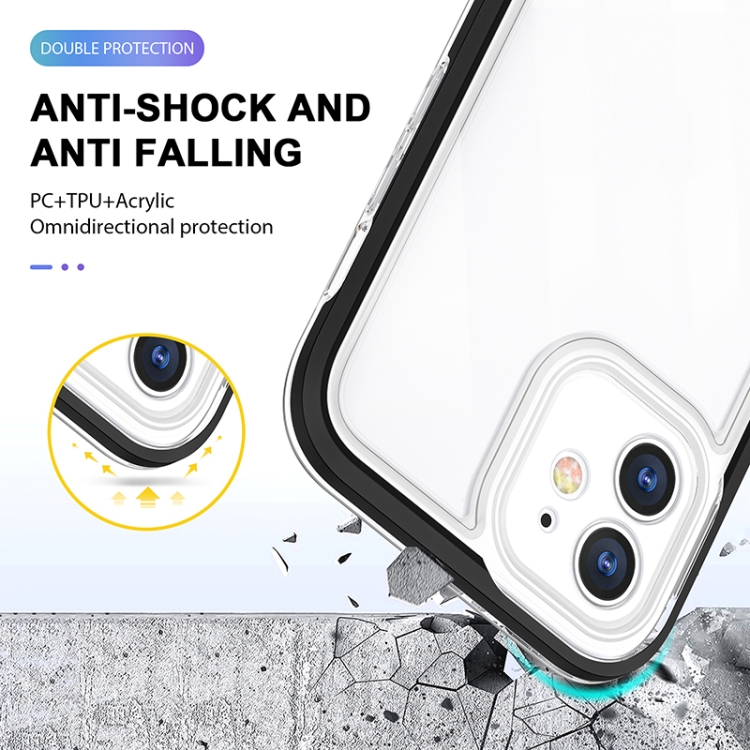 For iPhone 11 Bright Series Clear Acrylic + PC+TPU Shockproof Case (Black) For iPhone 11 Bright Series Clear Acrylic + PC+TPU Shockproof Case (Black)