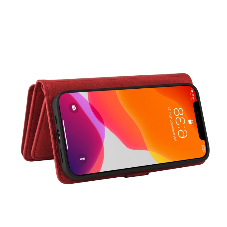 For iPhone 12 Pro Max Skin Feel PU + TPU Horizontal Flip Leather Case with Holder & 15 Cards Slot & Wallet & Zipper Pocket & Lanyard(Red) For iPhone 12 Pro Max Skin Feel PU + TPU Horizontal Flip Leather Case with Holder & 15 Cards Slot & Wallet & Zipper Pocket & Lanyard(Red)