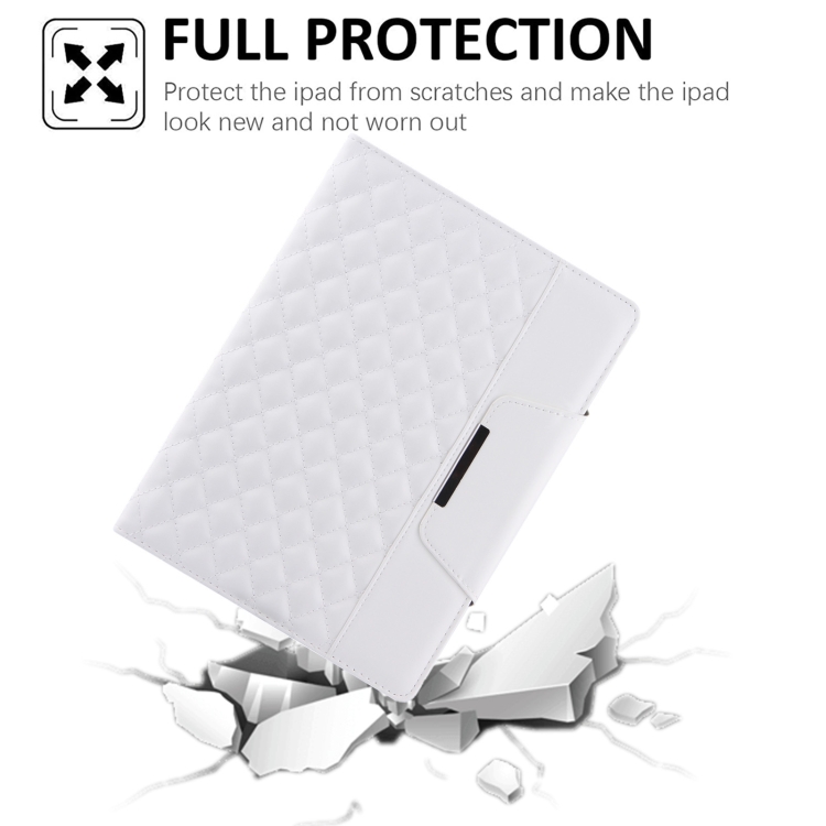 Checkered Pattern Horizontal Flip Leather Case with Holder & Card Slots & Hand Strap For iPad 9.7 (2018 / 2017) / Air 2 / Air / Pro 9.7 2016(White) Checkered Pattern Horizontal Flip Leather Case with Holder & Card Slots & Hand Strap For iPad 9.7 (2018 / 2017) / Air 2 / Air / Pro 9.7 2016(White)