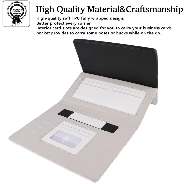 Checkered Pattern Horizontal Flip Leather Case with Holder & Card Slots & Hand Strap For iPad 9.7 (2018 / 2017) / Air 2 / Air / Pro 9.7 2016(White) Checkered Pattern Horizontal Flip Leather Case with Holder & Card Slots & Hand Strap For iPad 9.7 (2018 / 2017) / Air 2 / Air / Pro 9.7 2016(White)