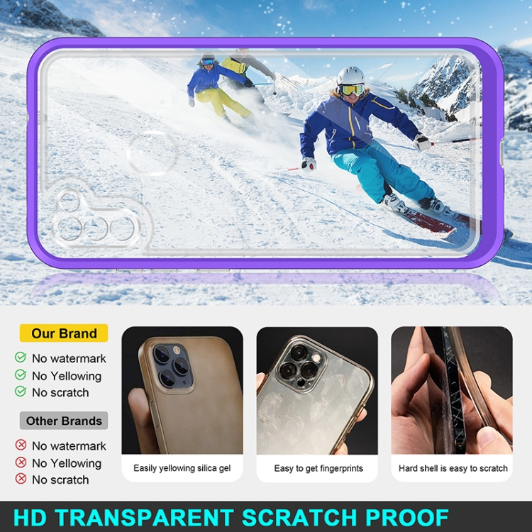 For Samsung Galaxy A11 Bright Series Clear Acrylic + PC+TPU Shockproof Case(Purple) For Samsung Galaxy A11 Bright Series Clear Acrylic + PC+TPU Shockproof Case(Purple)