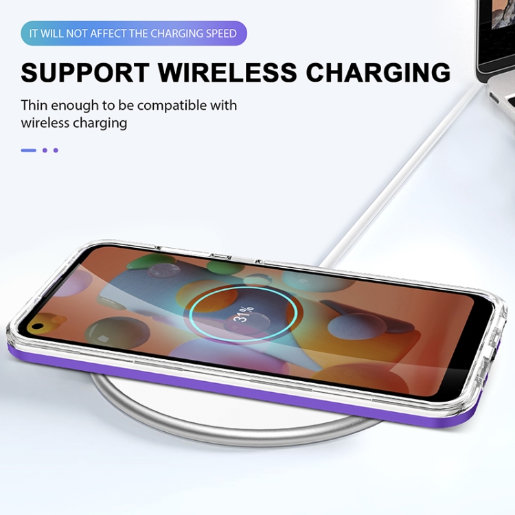 For Samsung Galaxy A11 Bright Series Clear Acrylic + PC+TPU Shockproof Case(Purple) For Samsung Galaxy A11 Bright Series Clear Acrylic + PC+TPU Shockproof Case(Purple)