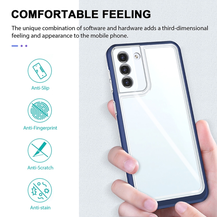 For Samsung Galaxy S21 5G Bright Series Clear Acrylic + PC+TPU Shockproof Case(Navy Blue) For Samsung Galaxy S21 5G Bright Series Clear Acrylic + PC+TPU Shockproof Case(Navy Blue)