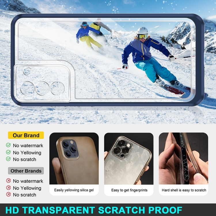 For Samsung Galaxy S21 5G Bright Series Clear Acrylic + PC+TPU Shockproof Case(Navy Blue) For Samsung Galaxy S21 5G Bright Series Clear Acrylic + PC+TPU Shockproof Case(Navy Blue)