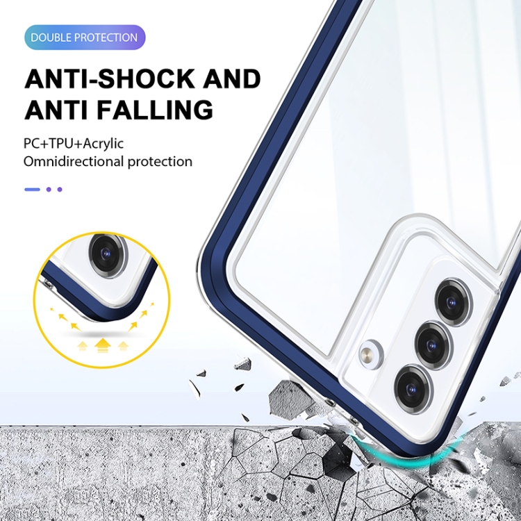 For Samsung Galaxy S21 5G Bright Series Clear Acrylic + PC+TPU Shockproof Case(Navy Blue) For Samsung Galaxy S21 5G Bright Series Clear Acrylic + PC+TPU Shockproof Case(Navy Blue)