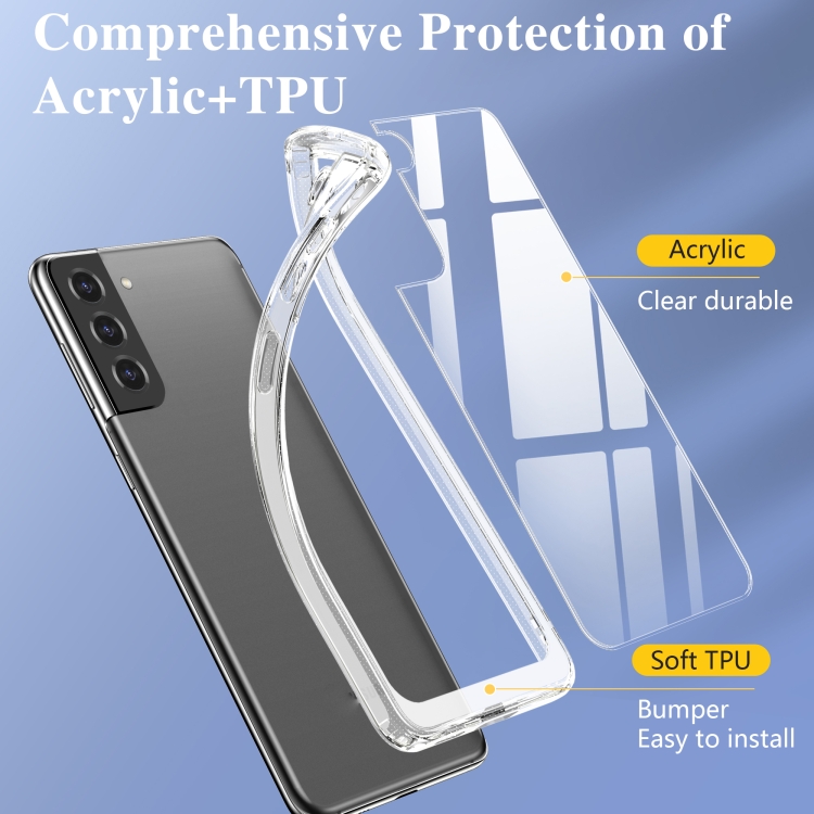 For Samsung Galaxy S21 5G Acrylic + TPU Accurate Hole Transparent Shockproof Case For Samsung Galaxy S21 5G Acrylic + TPU Accurate Hole Transparent Shockproof Case