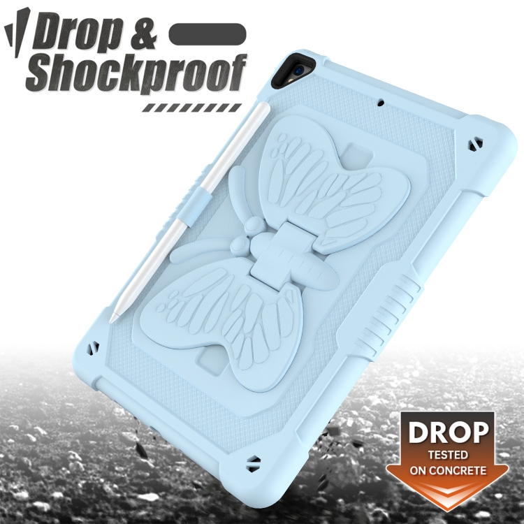 Pure Color PC + Silicone Anti-drop Protective Case with Butterfly Shape Holder & Pen Slot For iPad 10.2 2021 & 2020 & 2019 / Air 3 10.5 inch(Ice Crystal Blue) Pure Color PC + Silicone Anti-drop Protective Case with Butterfly Shape Holder & Pen Slot For iPad 10.2 2021 & 2020 & 2019 / Air 3 10.5 inch(Ice Crystal Blue)
