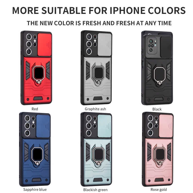 For Samsung Galaxy S21+ 5G Warrior Armor Sliding Camera Cover Design TPU + PC Shockproof Case with Ring Holder(Red) For Samsung Galaxy S21+ 5G Warrior Armor Sliding Camera Cover Design TPU + PC Shockproof Case with Ring Holder(Red)