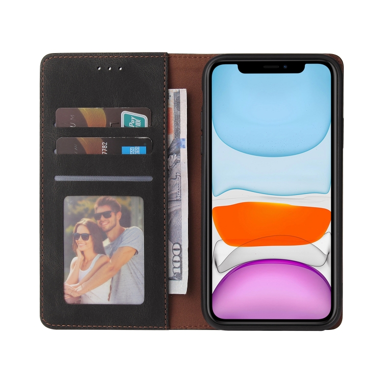 Simple Suction Closure Horizontal Flip Leather Case with Holder & Card Slot & Wallet For iPhone 11 Pro Max(Black) Simple Suction Closure Horizontal Flip Leather Case with Holder & Card Slot & Wallet For iPhone 11 Pro Max(Black)