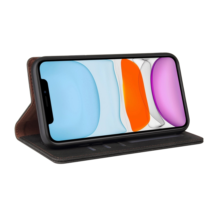 Simple Suction Closure Horizontal Flip Leather Case with Holder & Card Slot & Wallet For iPhone 11 Pro Max(Black) Simple Suction Closure Horizontal Flip Leather Case with Holder & Card Slot & Wallet For iPhone 11 Pro Max(Black)