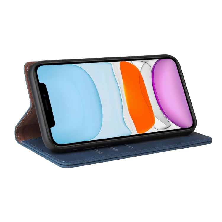 Simple Suction Closure Horizontal Flip Leather Case with Holder & Card Slot & Wallet For iPhone 11 Pro(Blue) Simple Suction Closure Horizontal Flip Leather Case with Holder & Card Slot & Wallet For iPhone 11 Pro(Blue)