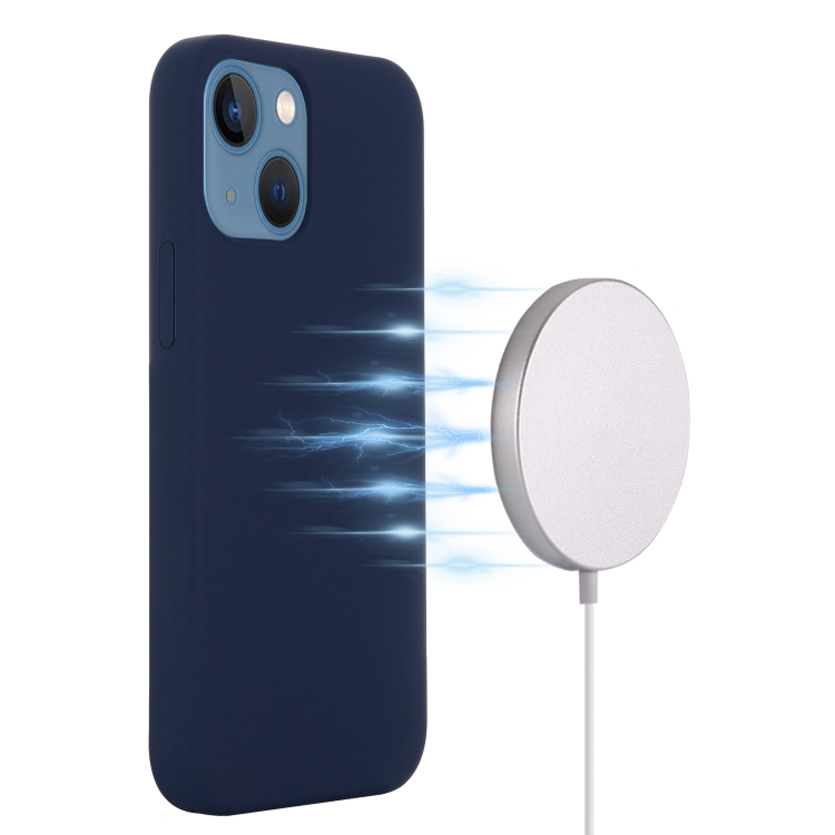 Icoveri Funda Magnética de Silicona Azul para iPhone 13