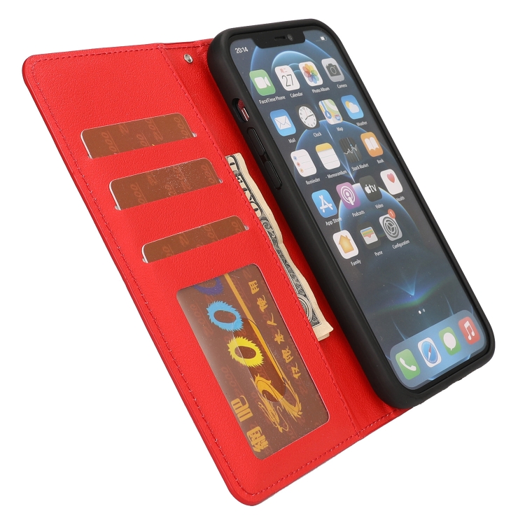 For iPhone 13 Pro Max Ultra-thin Separable Magnetic Horizontal Flip Leather Case with Card Slot & Wallet (Red) For iPhone 13 Pro Max Ultra-thin Separable Magnetic Horizontal Flip Leather Case with Card Slot & Wallet (Red)