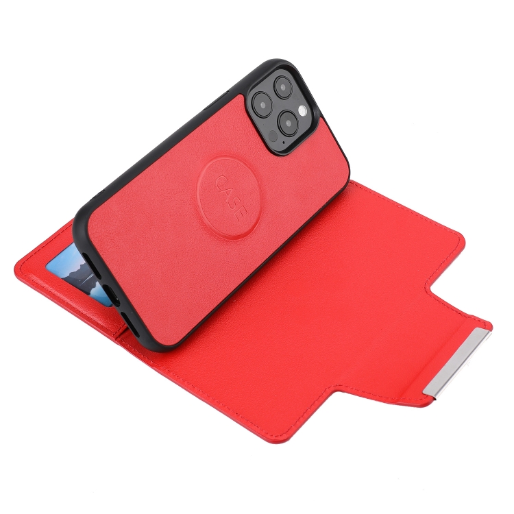 For iPhone 13 Pro Max Ultra-thin Separable Magnetic Horizontal Flip Leather Case with Card Slot & Wallet (Red) For iPhone 13 Pro Max Ultra-thin Separable Magnetic Horizontal Flip Leather Case with Card Slot & Wallet (Red)