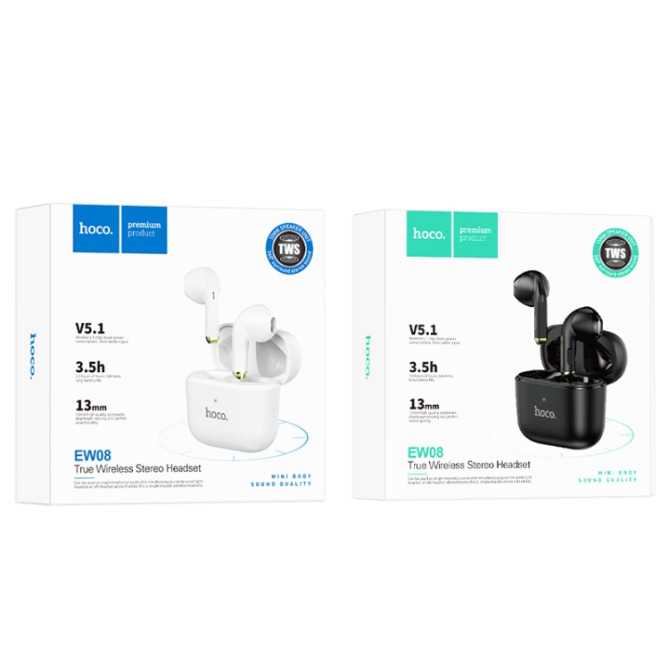 hoco EW08 Bluetooth 5.1 Studious True Wireless Stereo Bluetooth Earphone(White) hoco EW08 Bluetooth 5.1 Studious True Wireless Stereo Bluetooth Earphone(White)