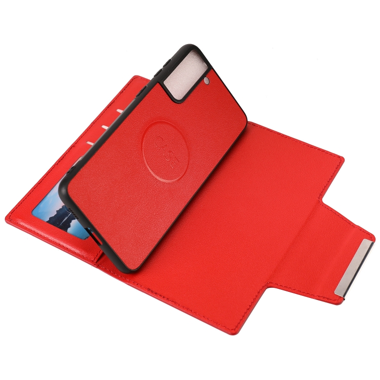 For Samsung Galaxy S21+ 5G Ultra-thin Separable Magnetic Horizontal Flip Leather Case with Card Slot & Wallet(Red) For Samsung Galaxy S21+ 5G Ultra-thin Separable Magnetic Horizontal Flip Leather Case with Card Slot & Wallet(Red)