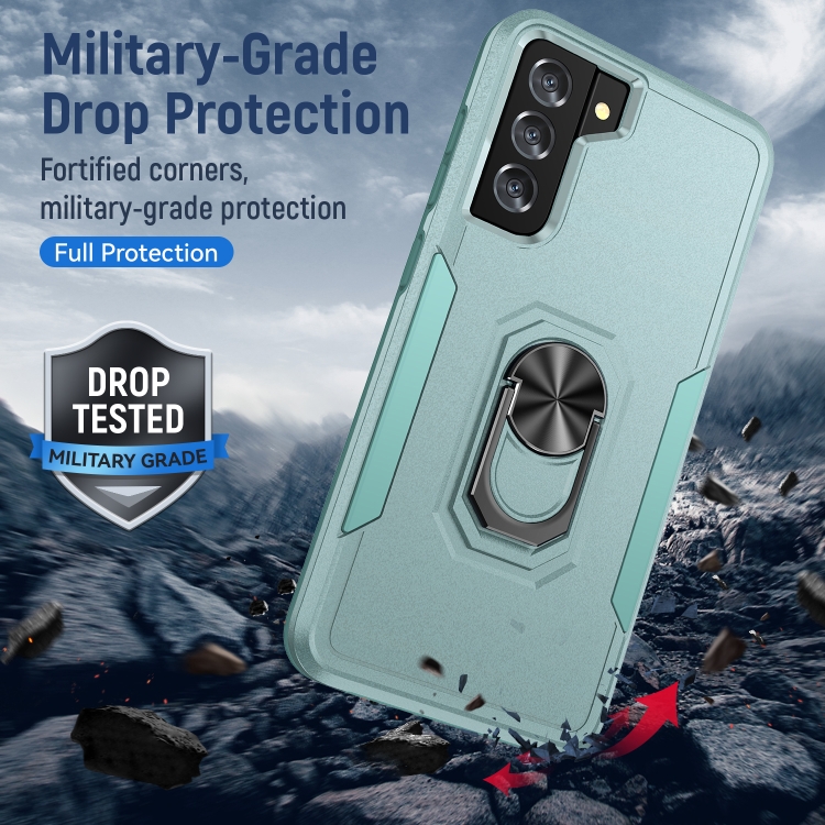 For Samsung Galay S21+ 5G Pioneer Armor Heavy Duty PC + TPU Shockproof Case with Holder(Green) For Samsung Galay S21+ 5G Pioneer Armor Heavy Duty PC + TPU Shockproof Case with Holder(Green)
