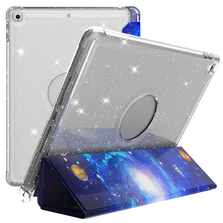For iPad 10.2 2021 / 2020 / 2019 Painted Pattern Glitter Shockproof Horizontal Flip TPU + PU Leather Case with 3-folding Holder & Pen Slot(GWL016 Universe) For iPad 10.2 2021 / 2020 / 2019 Painted Pattern Glitter Shockproof Horizontal Flip TPU + PU Leather Case with 3-folding Holder & Pen Slot(GWL016 Universe)