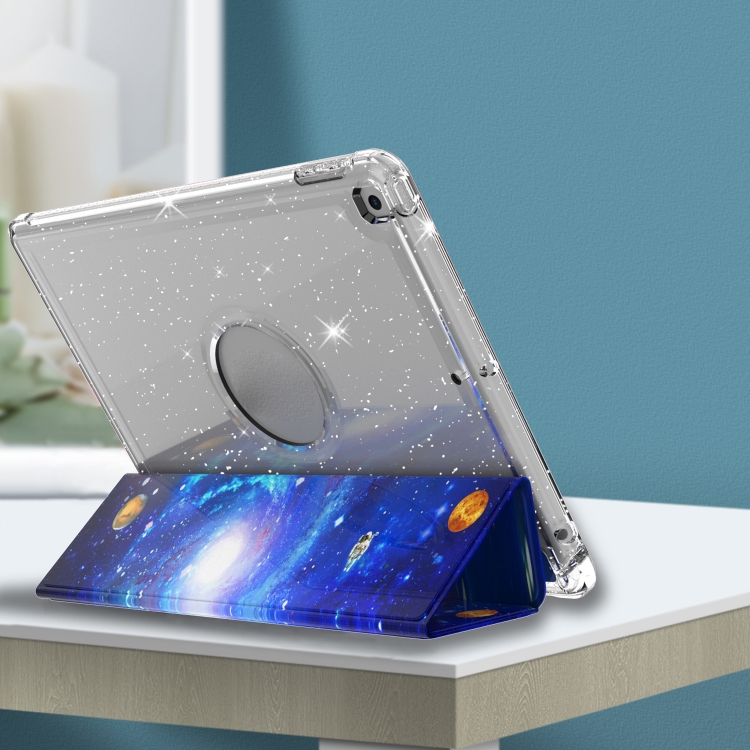 For iPad 10.2 2021 / 2020 / 2019 Painted Pattern Glitter Shockproof Horizontal Flip TPU + PU Leather Case with 3-folding Holder & Pen Slot(GWL016 Universe) For iPad 10.2 2021 / 2020 / 2019 Painted Pattern Glitter Shockproof Horizontal Flip TPU + PU Leather Case with 3-folding Holder & Pen Slot(GWL016 Universe)
