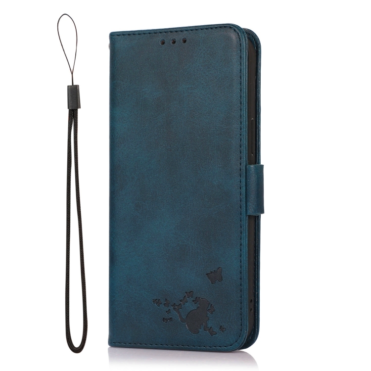 For Samsung Galaxy S20 FE Embossed Cat Butterflies Pattern Horizontal Flip Leather Case with Card Slot & Holder & Wallet(Blue) For Samsung Galaxy S20 FE Embossed Cat Butterflies Pattern Horizontal Flip Leather Case with Card Slot & Holder & Wallet(Blue)