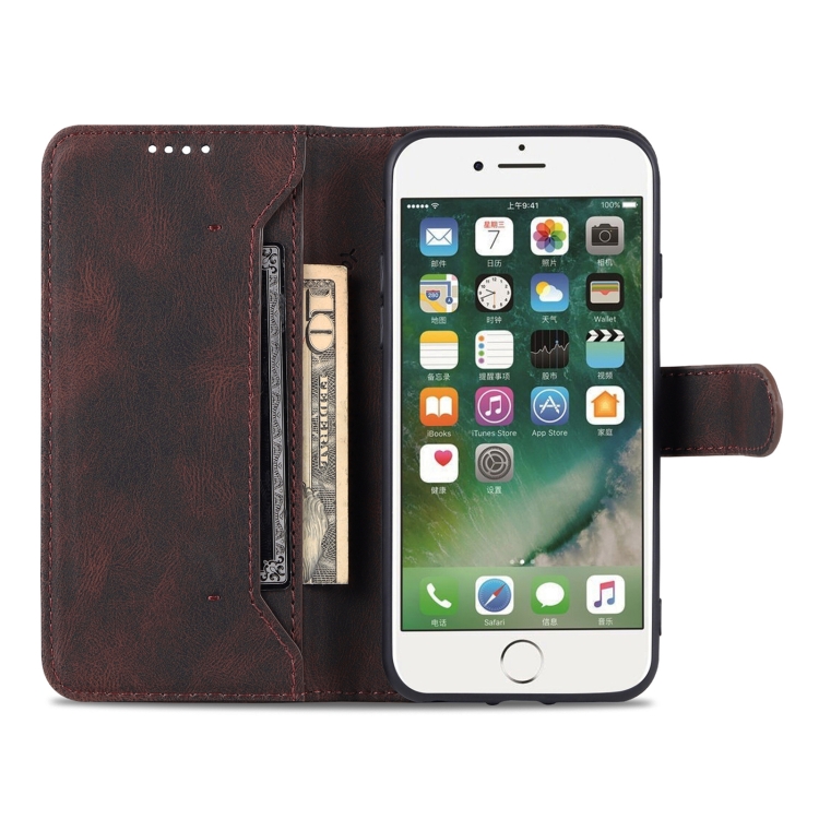 For iPhone SE 2022 / SE 2020 / 8 / 7 AZNS Dream II Skin Feel PU+TPU Horizontal Flip Leather Case with Holder & Card Slots & Wallet(Coffee) For iPhone SE 2022 / SE 2020 / 8 / 7 AZNS Dream II Skin Feel PU+TPU Horizontal Flip Leather Case with Holder & Card Slots & Wallet(Coffee)