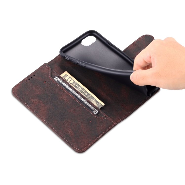 For iPhone SE 2022 / SE 2020 / 8 / 7 AZNS Dream II Skin Feel PU+TPU Horizontal Flip Leather Case with Holder & Card Slots & Wallet(Coffee) For iPhone SE 2022 / SE 2020 / 8 / 7 AZNS Dream II Skin Feel PU+TPU Horizontal Flip Leather Case with Holder & Card Slots & Wallet(Coffee)
