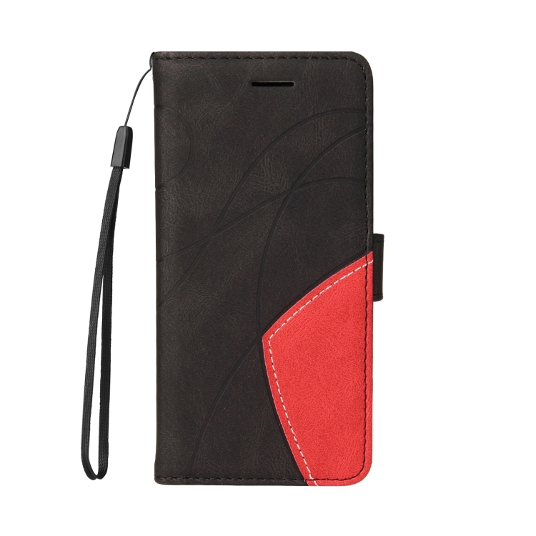 For iPhone 13 mini Dual-color Splicing Horizontal Flip PU Leather Case with Holder & Card Slots & Wallet (Black) For iPhone 13 mini Dual-color Splicing Horizontal Flip PU Leather Case with Holder & Card Slots & Wallet (Black)