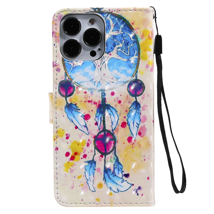 3D Painted Pattern Horizontal Flip Leather Case with Holder & Card Slots & Wallet For iPhone 13 Pro Max(Wind Chimes) 3D Painted Pattern Horizontal Flip Leather Case with Holder & Card Slots & Wallet For iPhone 13 Pro Max(Wind Chimes)