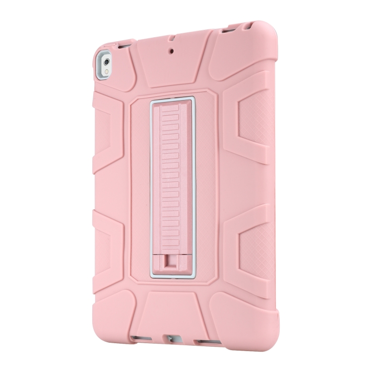 C5 Four Corners Shockproof Silicone + PC Protective Case with Holder For iPad Air 3 10.5 2019 / iPad Pro 10.5(Rose Gold + Grey) C5 Four Corners Shockproof Silicone + PC Protective Case with Holder For iPad Air 3 10.5 2019 / iPad Pro 10.5(Rose Gold + Grey)