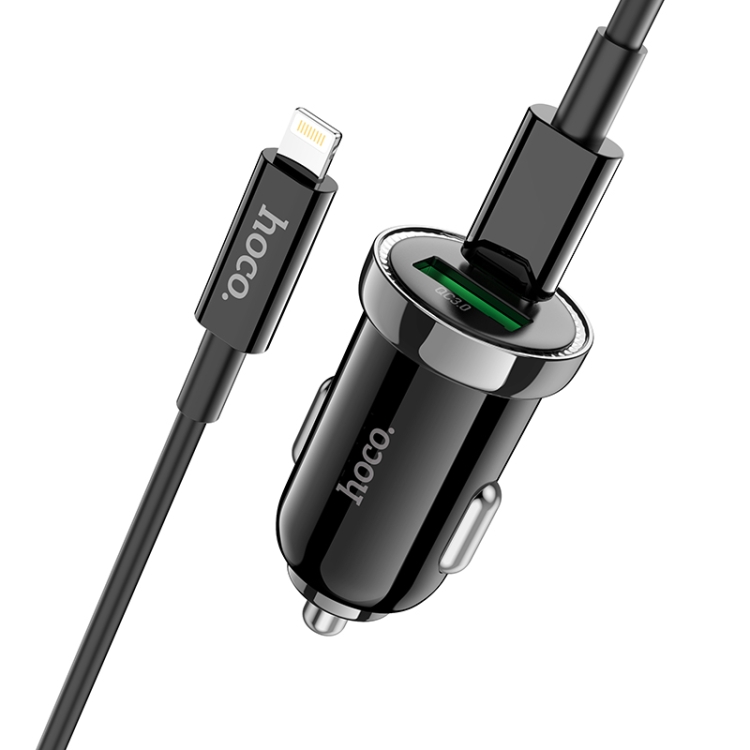 hoco Z44 Leading PD 20W USB-C / Type-C + QC 3.0 USB Car Charger with USB-C / Type-C to 8 Pin Data Cable Set(Black) hoco Z44 Leading PD 20W USB-C / Type-C + QC 3.0 USB Car Charger with USB-C / Type-C to 8 Pin Data Cable Set(Black)