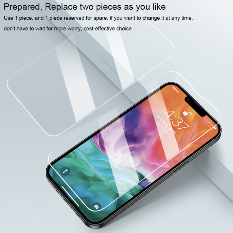 For iPhone 13 / 13 Pro MOMAX 2pcs 0.3mm Full-screen Borderless Dustproof Tempered Glass Film For iPhone 13 / 13 Pro MOMAX 2pcs 0.3mm Full-screen Borderless Dustproof Tempered Glass Film