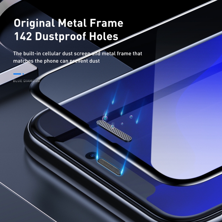 2 PCS Baseus 0.3mm Full Screen Curved Edge Cellular Dust Tempered Glass Film For iPhone 11 Pro Max / XS Max 2 PCS Baseus 0.3mm Full Screen Curved Edge Cellular Dust Tempered Glass Film For iPhone 11 Pro Max / XS Max