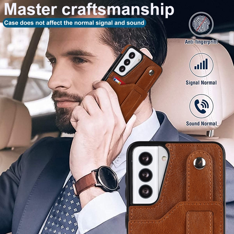 For Samsung Galaxy S21+ 5G Crazy Horse Texture Shockproof TPU + PU Leather Case with Card Slot & Wrist Strap Holder(Brown) For Samsung Galaxy S21+ 5G Crazy Horse Texture Shockproof TPU + PU Leather Case with Card Slot & Wrist Strap Holder(Brown)